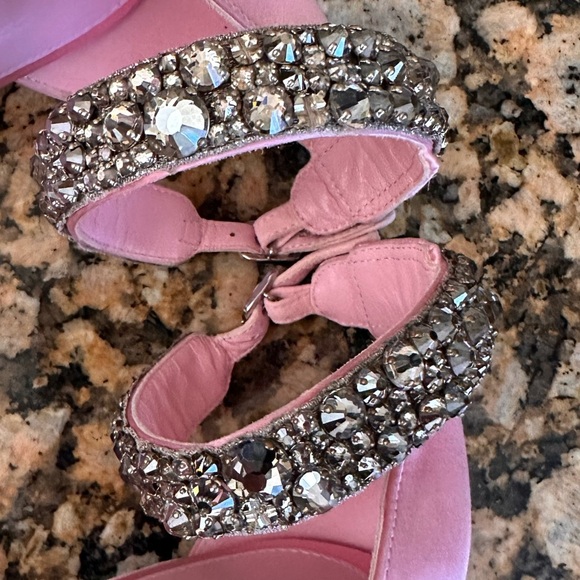 Alexander McQueen Crystal Strap Sandals in Pink - Picture 7 of 13